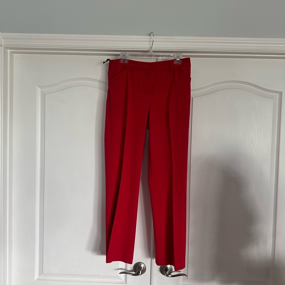 Boston Proper Red Straight Leg Pants